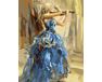 Geigerin im blauen Kleid 40cm*50cm (Ohne Rahmen) malen nach zahlen