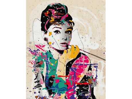 Audrey Hepburn 40cm*50cm (Ohne Rahmen) malen nach zahlen