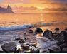 Wellen bei Sonnenuntergang 40cm*50cm (Ohne Rahmen) malen nach zahlen