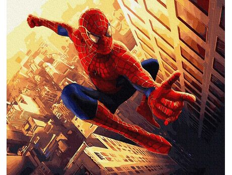 Spiderman 40cm*50cm (Ohne Rahmen) malen nach zahlen