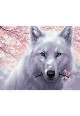 Weißer Wolf 40cm*50cm (Ohne Rahmen)