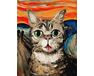 Der Schrei - Katzenversion 40cm*50cm (Ohne Rahmen) malen nach zahlen