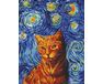 Rothaarige Katze im Stil von van Gogh 40cm*50cm (Ohne Rahmen) malen nach zahlen