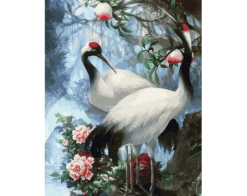 Schöne Kraniche 40cm*50cm (Ohne Rahmen)