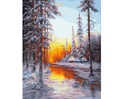 Winterlicher Wald 40cm*50cm (Ohne Rahmen)