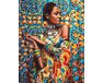 Frau im bunten Kleid 40cm*50cm (Ohne Rahmen) malen nach zahlen