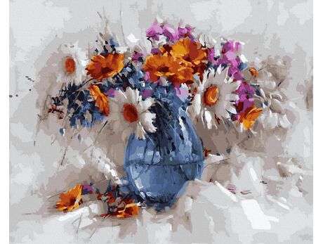 Stilleben mit Gänseblümchen und Ringelblumen 40cm*50cm (Ohne Rahmen) malen nach zahlen