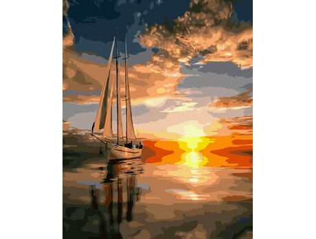 Segeln - der Sonne entgegen 40cm*50cm (Ohne Rahmen) malen nach zahlen
