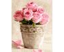 Rosen in einem Tontopf 40cm*50cm (Ohne Rahmen) malen nach zahlen