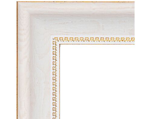 Bilderrahmen für 40x50cm Leinwand gebleichte Eiche mit Gold 7758