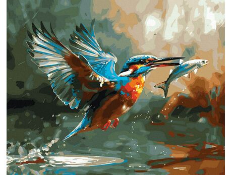 Wasserjagd 40x50 cm malen nach zahlen