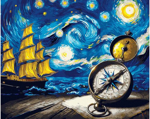 Reise durch kosmische Wellen 40x50 cm