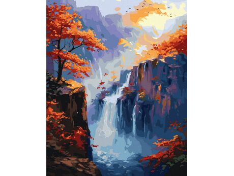 Herbstkaskaden 40x50 cm malen nach zahlen