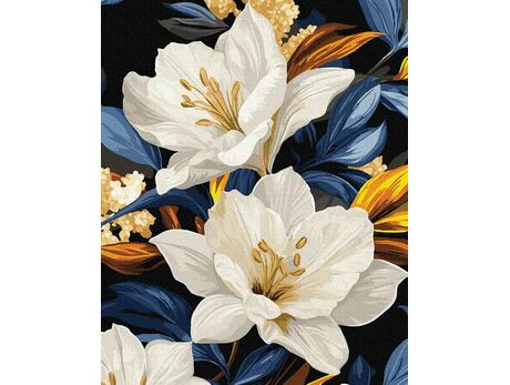 Goldene Flamme der Natur 40x50 cm malen nach zahlen