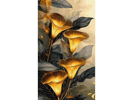 Gold zwischen den Zweigen 40x70 cm malen nach zahlen