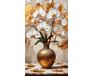 Orchideen in Gold 40x70 cm malen nach zahlen