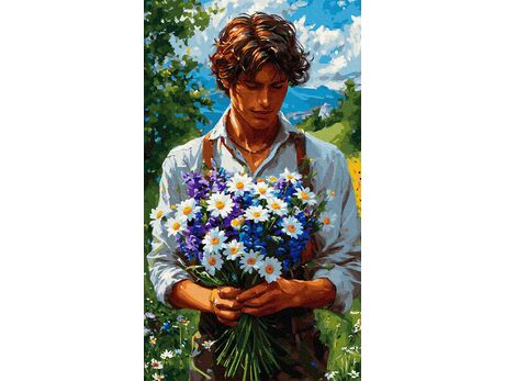 Blumenstrauß der Liebe 40x70 cm malen nach zahlen