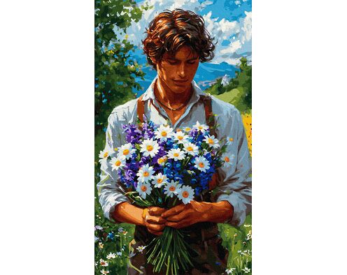 Blumenstrauß der Liebe 40x70 cm