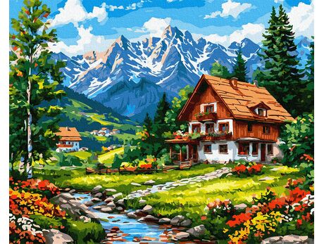 Abgeschiedenheit im Tal 40x50 cm malen nach zahlen