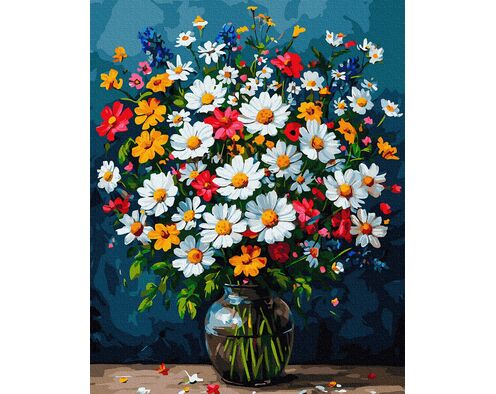 Lichtvoller Blumenstrauß 40x50 cm