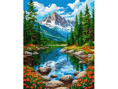 Im Land aus Felsen und Himmel 40x50 cm malen nach zahlen