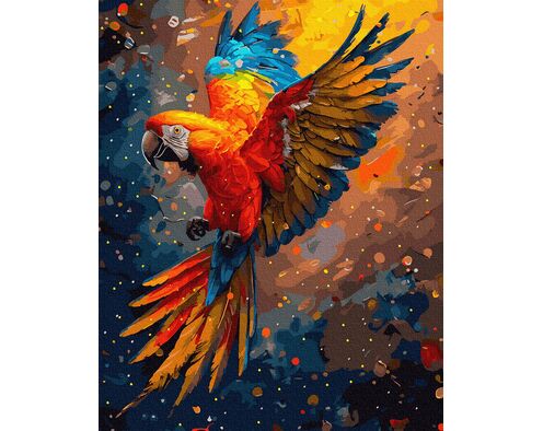 Tanze mit der Ara 40x50 cm