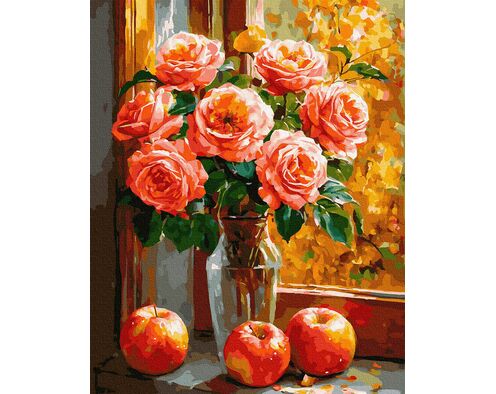 Erleuchtet von einem Rosentraum 40x50 cm
