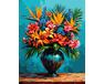 Paradiesischer Strauß im Porzellantraum 40x50 cm malen nach zahlen