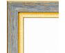 Bilderrahmen für 40x50cm Leinwand helles, gealtertes Holz mit Gold 2004 rahmen