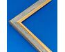 Bilderrahmen für 40x50cm Leinwand helles, gealtertes Holz mit Gold 2004 rahmen