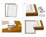 Bilderrahmen für 40x50cm Leinwand helles gealtertes Holz 2073 rahmen