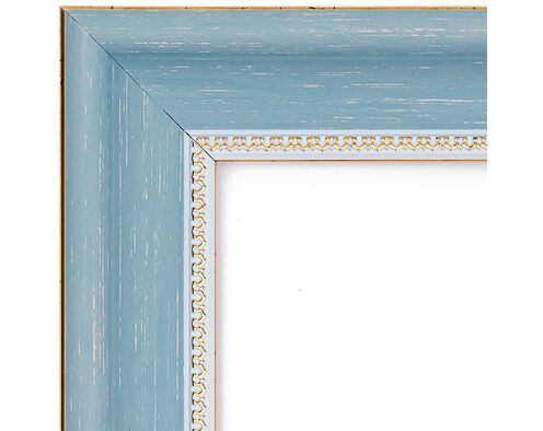 Bilderrahmen für 40x50cm Leinwand türkis mit Gold 2479