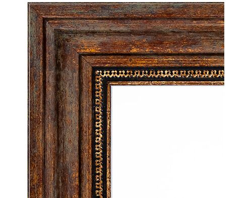 Bilderrahmen für 40x50cm Leinwand Antikgold mit gealtertem Holz 2530