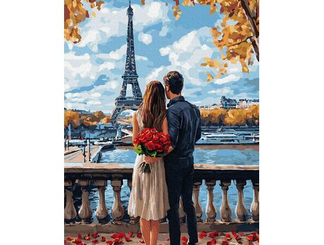 Momente in Paris 40x50 cm malen nach zahlen