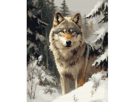 Winterspähtrupp 40x50 cm malen nach zahlen