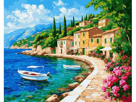 Smaragdstrom 40x50 cm malen nach zahlen