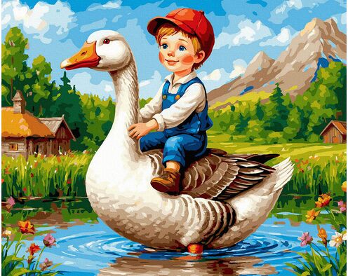 Das Märchen vom Jungen und der Gans 40x50 cm