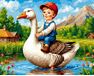 Das Märchen vom Jungen und der Gans 40x50 cm malen nach zahlen