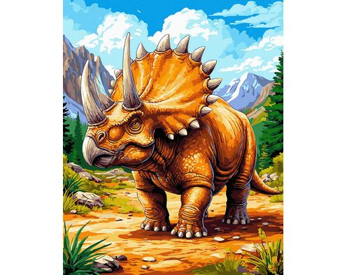 Triceratops aus dem Zeitalter der Giganten 40x50 cm