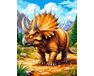 Triceratops aus dem Zeitalter der Giganten 40x50 cm malen nach zahlen