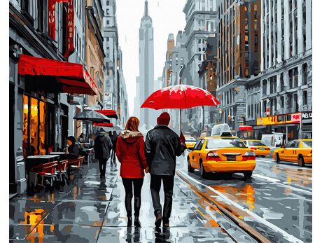 Kaltes New York, warmes Herz 40x50 cm malen nach zahlen