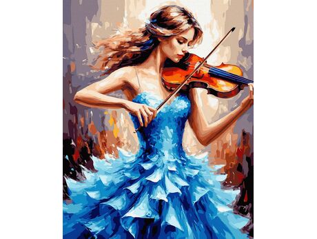 Blaue Symphonie 40x50 cm malen nach zahlen