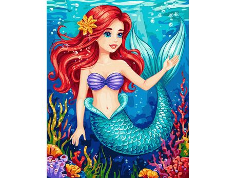 Meerjungfrau und die Magie der Tiefen 40x50 cm malen nach zahlen