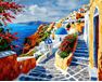 Griechischer Sommer in Rot 40x50 cm malen nach zahlen