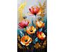 Goldene Feldmohnblumen 40x70 cm malen nach zahlen