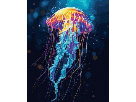 Qualle 50x65 cm malen nach zahlen