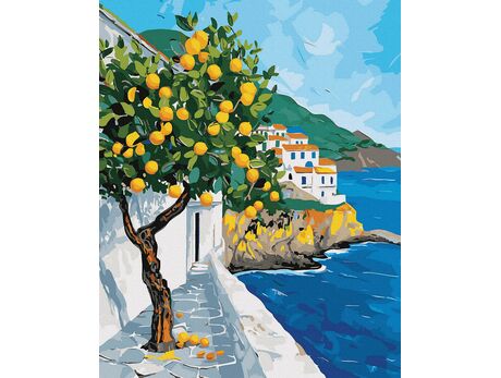 Goldene Früchte Griechenlands 50x65 cm malen nach zahlen