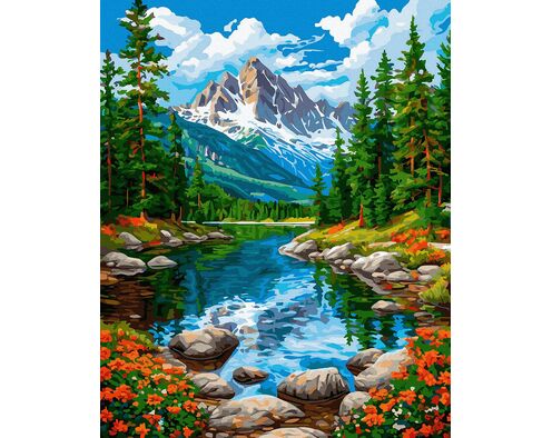 Im Land aus Felsen und Himmel 50x65 cm