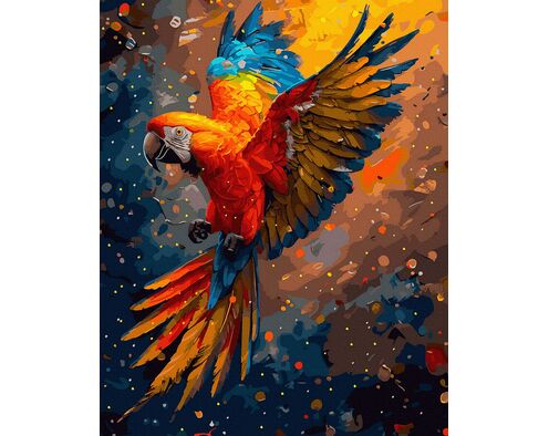 Tanze mit der Ara 50x65 cm
