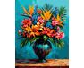 Paradiesischer Strauß im Porzellantraum 50x65 cm malen nach zahlen